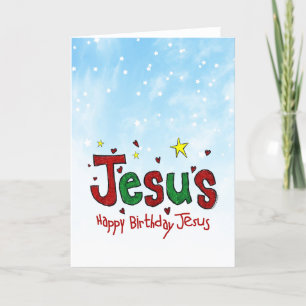 Cartes Pour Fêtes Annuelles Joyeux anniversaire Jésus