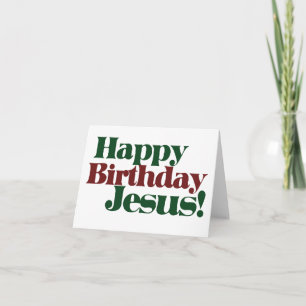Cartes Pour Fêtes Annuelles Joyeux anniversaire Jésus c'est Noël
