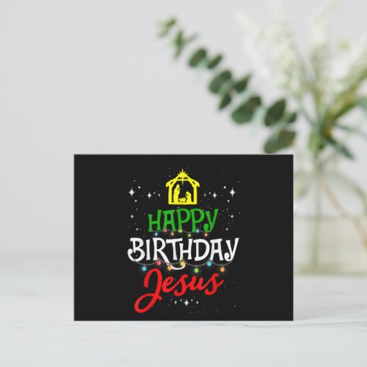 Cartes Pour Fêtes Annuelles Joyeux anniversaire Jésus Noël Pyjama Noël Noël No (Debout devant)