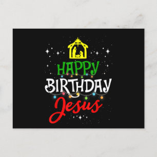 Cartes Pour Fêtes Annuelles Joyeux Anniversaire Jésus Pyjama de Noël Fête de N