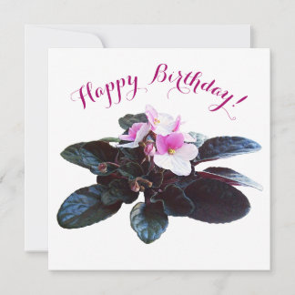 Cartes Pour Fêtes Annuelles Joyeux anniversaire joli fleurs roses stylisé flor