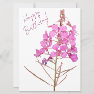Cartes Pour Fêtes Annuelles Joyeux anniversaire joli rose minimaliste floral