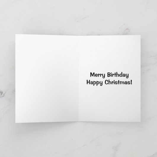 Cartes Pour Fêtes Annuelles Joyeux anniversaire Joyeux Noël ! (Intérieur)