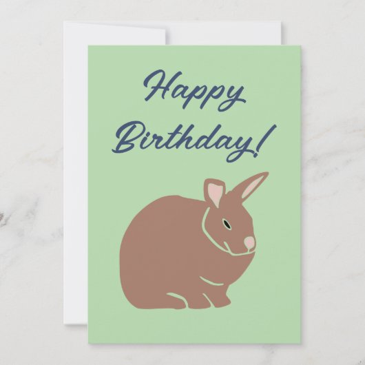 Cartes Pour Fêtes Annuelles Joyeux Anniversaire Lapin (Devant)
