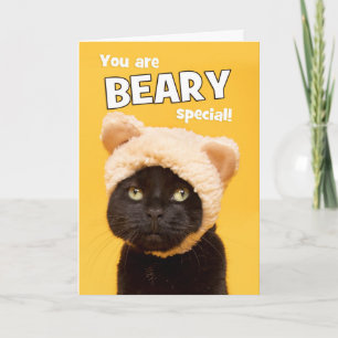Cartes Pour Fêtes Annuelles Joyeux anniversaire mignon chat n Ours oreilles