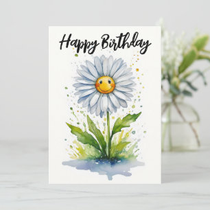 Cartes Pour Fêtes Annuelles Joyeux Anniversaire mignon Souriant Maisy