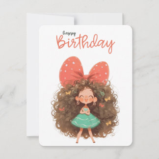 Cartes Pour Fêtes Annuelles Joyeux anniversaire mignonne fille