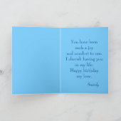 Cartes Pour Fêtes Annuelles Joyeux anniversaire mon thème bleu amour pour lui (Intérieur)