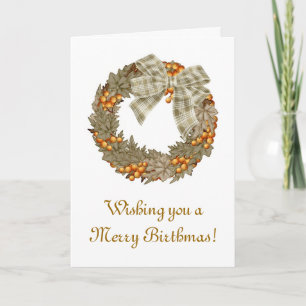 Cartes Pour Fêtes Annuelles Joyeux anniversaire Noël combiné