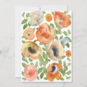 Cartes Pour Fêtes Annuelles Joyeux Anniversaire Orange Fleurs de Printemps (Devant)