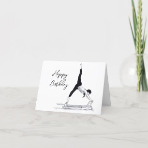 Cartes Pour Fêtes Annuelles Joyeux anniversaire Pilates réformateur