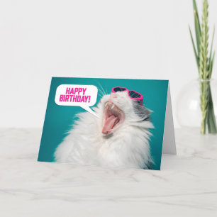 Cartes Pour Fêtes Annuelles Joyeux Anniversaire pour tout le monde drôle Chat 