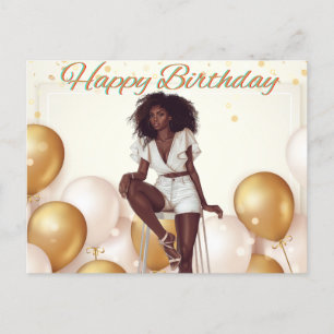 Cartes Pour Fêtes Annuelles Joyeux Anniversaire Pour Vous Melanin Sista Black 
