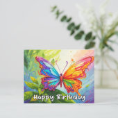 Cartes Pour Fêtes Annuelles Joyeux Anniversaire Super mignon Papillon Doodle (Debout devant)