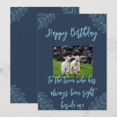 Cartes Pour Fêtes Annuelles Joyeux Anniversaire Twin (Devant / Derrière)