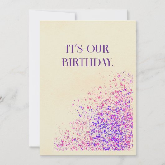 Cartes Pour Fêtes Annuelles Joyeux Anniversaire Twin (Devant)