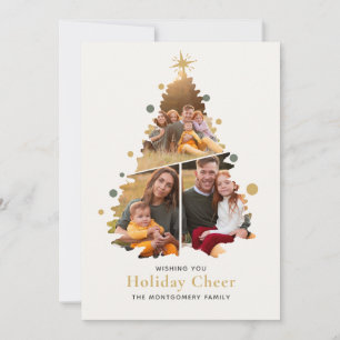 Cartes Pour Fêtes Annuelles Joyeux arbre de Noël 4 Photo Family News