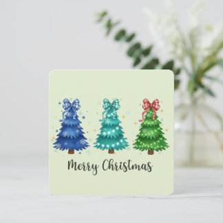 Cartes Pour Fêtes Annuelles Joyeux Arbre de Noël Message