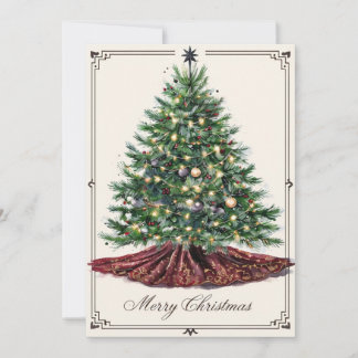 Cartes Pour Fêtes Annuelles Joyeux arbre décoré de Noël
