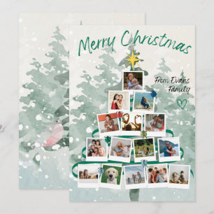 Cartes Pour Fêtes Annuelles Joyeux arbre généalogique de Noël