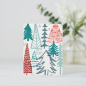 Cartes Pour Fêtes Annuelles Joyeux Arbres de Noël (Debout devant)