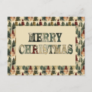 Cartes Pour Fêtes Annuelles Joyeux arbres de Noël
