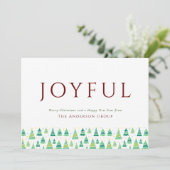 Cartes Pour Fêtes Annuelles Joyeux arbres de Noël Logo d'entreprise (Debout devant)