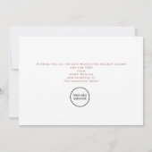 Cartes Pour Fêtes Annuelles Joyeux arbres de Noël Logo d'entreprise (Dos)