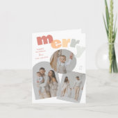 Cartes Pour Fêtes Annuelles Joyeux Arc de Noël - photo Collage (Devant)