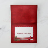 Cartes Pour Fêtes Annuelles Joyeux arc de Noël sur rouge (Intérieur)