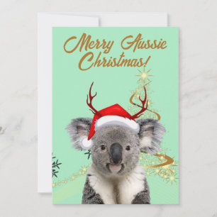 Cartes Pour Fêtes Annuelles Joyeux Aussie Noël Koala ours