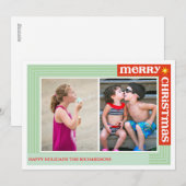 Cartes Pour Fêtes Annuelles Joyeux autour de x2 (Devant / Derrière)