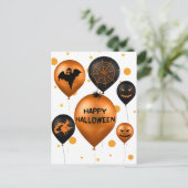Cartes Pour Fêtes Annuelles Joyeux Ballons du parti Halloween (Debout devant)