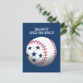 Cartes Pour Fêtes Annuelles Joyeux baseball 4 juillet (Debout devant)