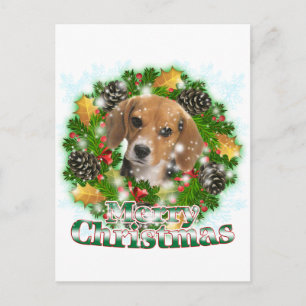 Cartes Pour Fêtes Annuelles Joyeux Beagle de Noël