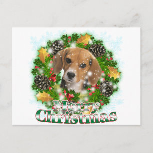 Cartes Pour Fêtes Annuelles Joyeux Beagle de Noël