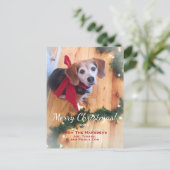Cartes Pour Fêtes Annuelles Joyeux Beagle de Noël (Debout devant)