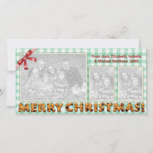 Cartes Pour Fêtes Annuelles Joyeux biscuits de Noël Nappe de Plaid