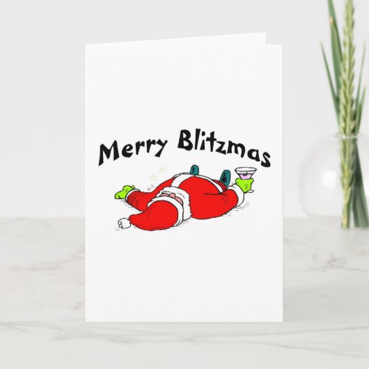 Cartes Pour Fêtes Annuelles Joyeux Blitzmas Père Noël (Devant)