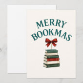 Cartes Pour Fêtes Annuelles Joyeux Bookmas  (Devant / Derrière)