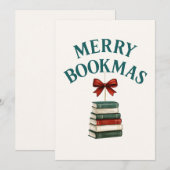 Cartes Pour Fêtes Annuelles Joyeux Bookmas (Devant / Derrière)
