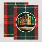 Cartes Pour Fêtes Annuelles Joyeux Bookmas, lecteurs et Noël livresque  (Devant / Derrière)
