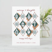 Cartes Pour Fêtes Annuelles Joyeux botanique moderne et vert clair non photo (Debout devant)