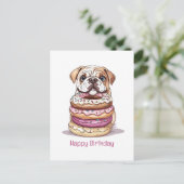 Cartes Pour Fêtes Annuelles Joyeux Bulldogs anglais (Debout devant)