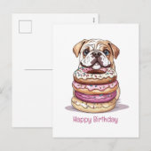 Cartes Pour Fêtes Annuelles Joyeux Bulldogs anglais (Devant / Derrière)