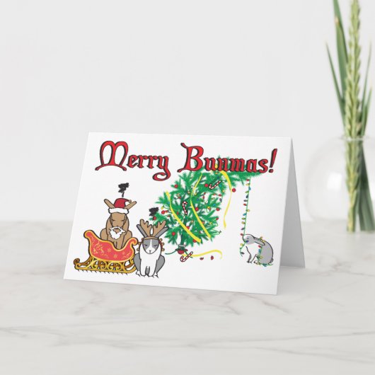 CARTES POUR FÊTES ANNUELLES JOYEUX BUNMAS ! (Devant)