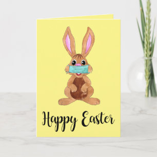 Cartes Pour Fêtes Annuelles Joyeux Bunny masqué au visage de Pâques