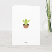 Cartes Pour Fêtes Annuelles Joyeux Cactus d'anniversaire (Dos)