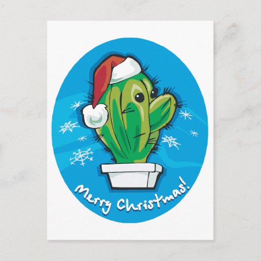 Cartes Pour Fêtes Annuelles Joyeux Cactus de Noël (Devant)