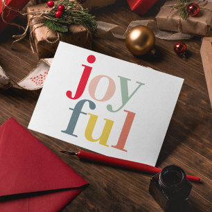 Cartes Pour Fêtes Annuelles Joyeux cadeau de Noël coloré moderne